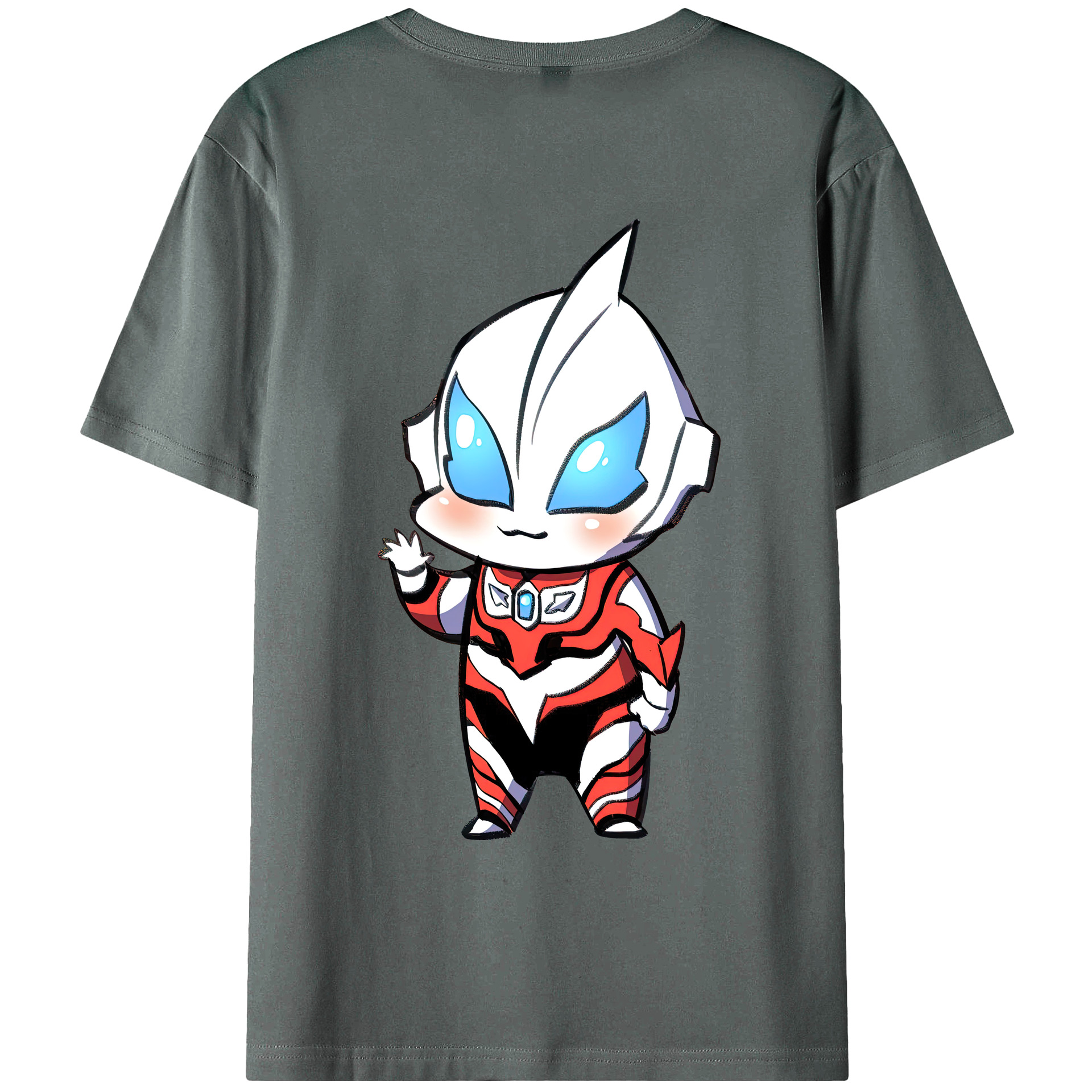 （画像用） ウルトラマン Ultraman 綿100％ メンズ半袖Tシャツ（バックプリント） 通気性